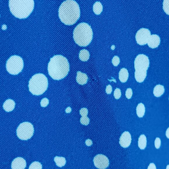 Adrienne Vittadini Blouse Size Large Blue & White Specks Button Down 3/4 Sleeve - Picture 10 of 10